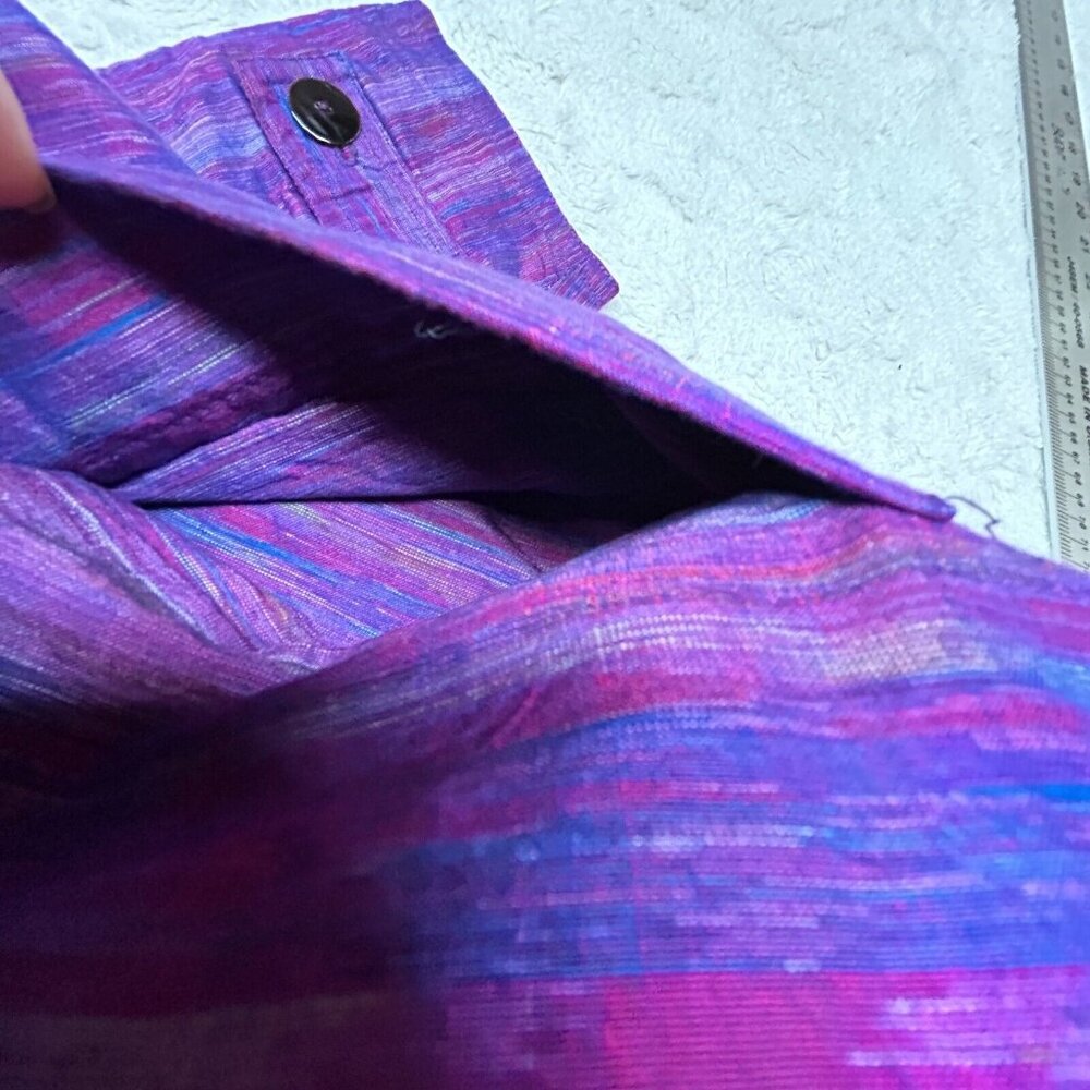 Vintage The Pilot Collection Hand Woven Cotton Reversible Jacket Small Purple - Picture 11 of 11